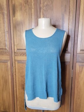 Eileen Fisher Lightweight Sleeveless Sweater Sz M